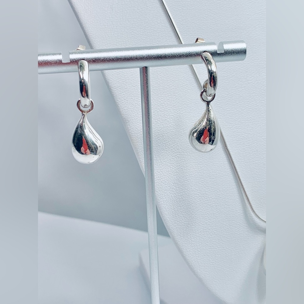 Silpada Set - Solid Sterling Teardrop Post Drop E… - image 2